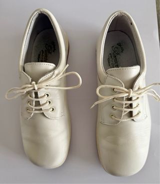 Zapatos comunión piel blancos Talla 35