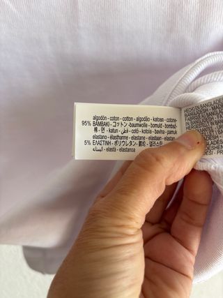 Camiseta Zara Mujer algodón canalé tejido Grueso