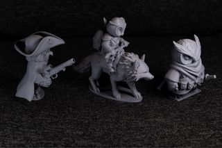 Pack 3 miniaturas búho fantasía impresas en 3D