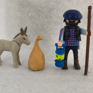 Playmobil Olentzero con burro y farol