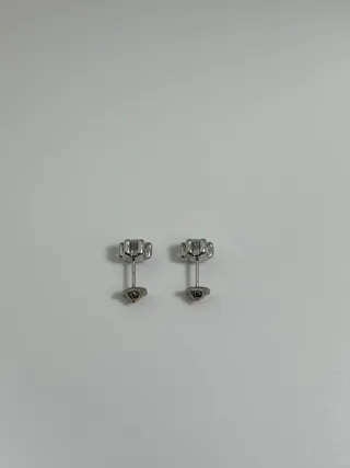 Pendientes Oro Blanco con Circonitas