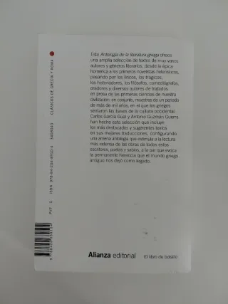 Antología de la literatura griega: (Siglos VIII...