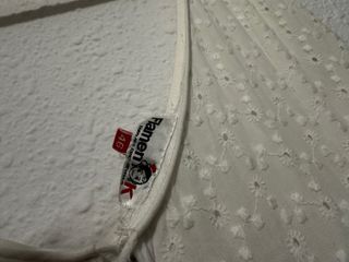 Vestido de flamenca blanco perforado