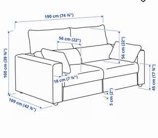 Sofá de dos plazas IKEA Skilstuna beige tela
