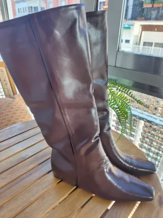 Botas mujer piel marrón talla 38