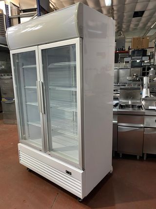 Armario Refrigerado Doble con Puertas de Cristal