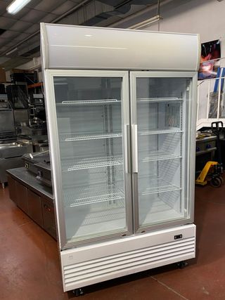 Armario Refrigerado Doble con Puertas de Cristal