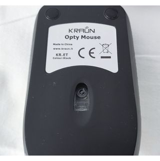 Ratón Óptico KRAUN PS2 Cableado Negro
