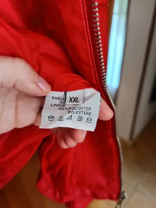 Chaqueta Piel Sintética Roja