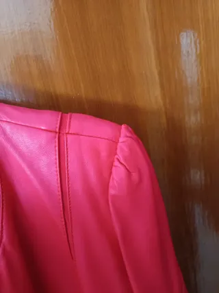 Chaqueta Piel Sintética Roja