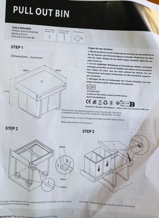 Cubo de basura con 2 compartimientos