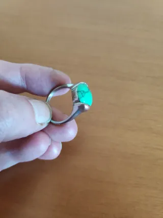 Anillo Plata Ley Vintage Turquesa Taxco