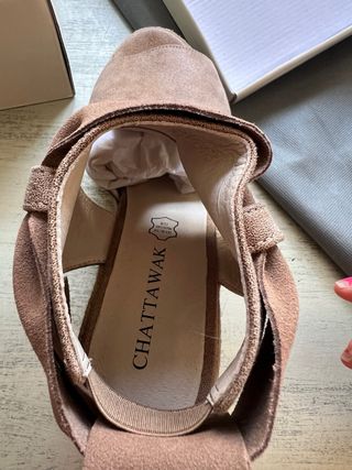Sandalias Chattawak Cuña Beige/Marrón