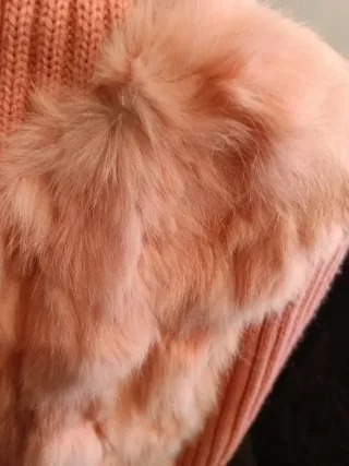 Chaqueta Blanco pelo rosa talla 40