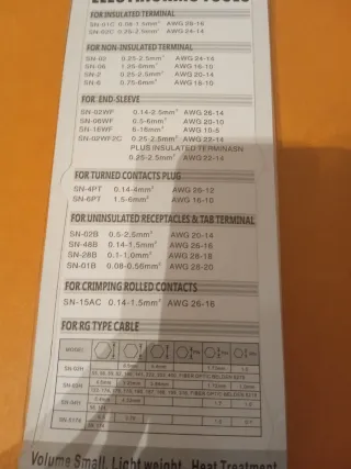 Crimpadora terminales eléctricos 0.5-2.5mm