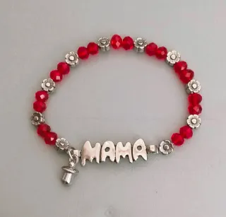 Pulsera Mama con cristal tallado.