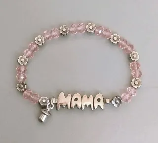 Pulsera Mama con cristal tallado.