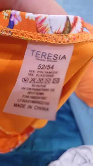 Costume bikini arancione floreale