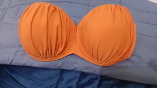 Costume bikini arancione floreale