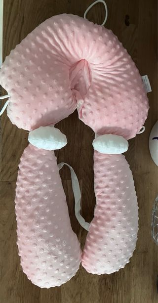 Almohada bebé cuna rosa