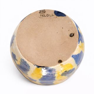 Vaso Belga Mid Century smaltato a goccia