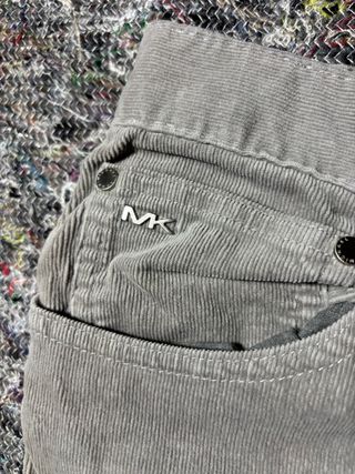 Pantaloni Michael Kors Slim Fit Velluto Grigio