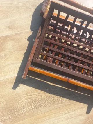 Porta riviste in legno e bambù