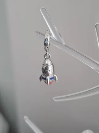 Charm Colgante Cohete S925 Estrellas