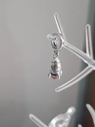 Charm Colgante Cohete S925 Estrellas