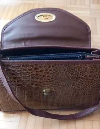 Borsetta Vintage anni '80 effetto coccodrillo