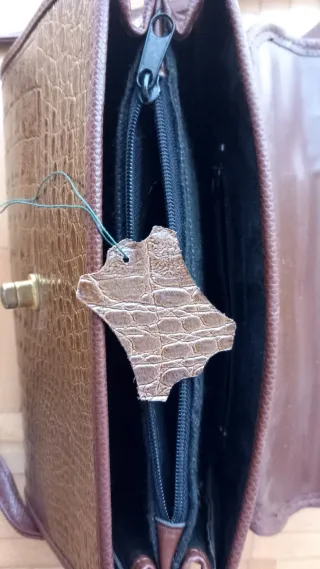 Borsetta Vintage anni '80 effetto coccodrillo