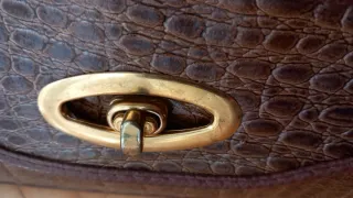 Borsetta Vintage anni '80 effetto coccodrillo