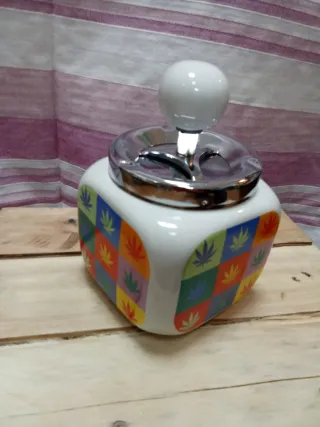 Cenicero Vintage Hojas Colores