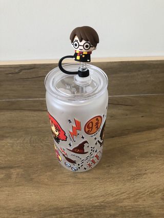 Vaso Harry Potter con tapa y pajita