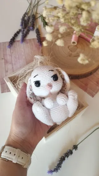 Conejo Pascua Amigurumi Blanco