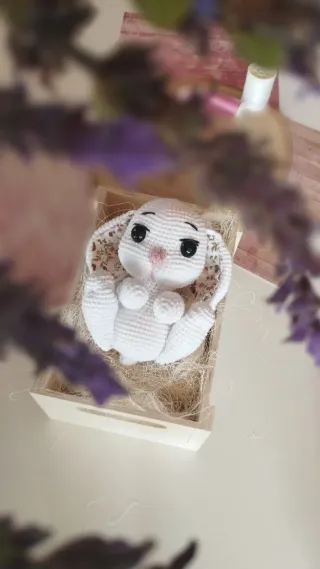 Conejo Pascua Amigurumi Blanco
