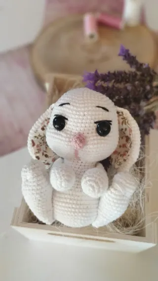 Conejo Pascua Amigurumi Blanco