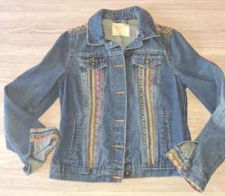 Cazadora vaquera Blanco Talla S