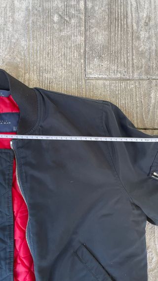 Chaqueta Bomber Zara Azul Marino Talla S