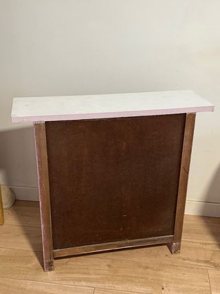 Mueble antiguo RESTAURADO morado y verde