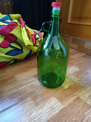 Botella de cristal 3L con asa,