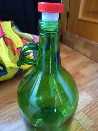 Botella de cristal 3L con asa,