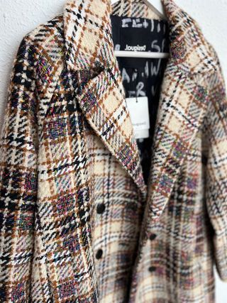 Abrigo Desigual cuadros multicolor