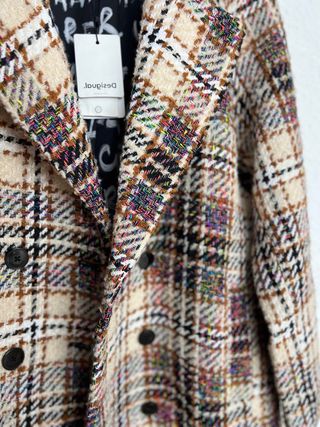 Abrigo Desigual cuadros multicolor