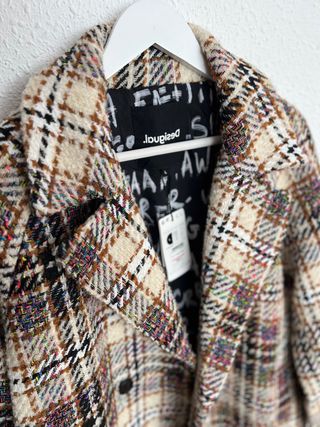Abrigo Desigual cuadros multicolor