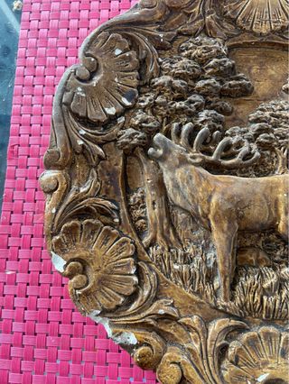 Plato decorado ciervo bosque