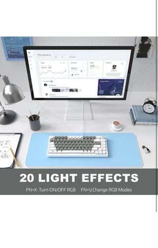 Teclado Mecánico A.JAZZ AK820 Gris/Blanco