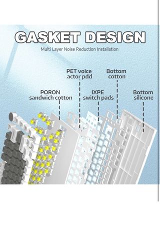Teclado Mecánico A.JAZZ AK820 Gris/Blanco