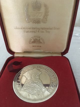 Medaglia Argento 925 Tommaso Moro 1477-1977