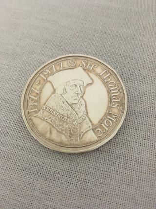 Medaglia Argento 925 Tommaso Moro 1477-1977